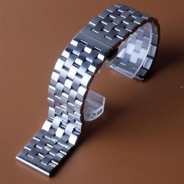 Watch Bands Stainless Steel Watchbands Bracelet Women Men Silver Solid Links Metal Strap 16mm 18mm 19mm20mm 21mm 22mm 24mm Accesso225t