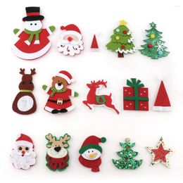 Christmas Decorations Fashion Snowflake Tree Hat Gift Star Patchse Diy Craft Accessory Handmade Applique Patch For Clothes Felt