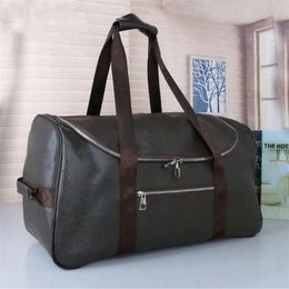 High quality 55cm women men duffle bag luggage duffel large capacity baggage waterproof handbag Casual Travel Vintage classics252p