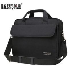 Briefcases Kissyenia Large Size Laptop Briefcase Men 15inch Business Portfolio For Travel Waterproof Computer Shoulder Bags Handba181m