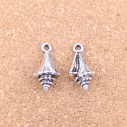 56pcs Antique Silver Bronze Plated conch shell Charms Pendant DIY Necklace Bracelet Bangle Findings 21 11 6mm311Q