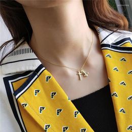 Pendant Necklaces MEISHICHAO 925 Sterling Sliver Double Gold Colour Hands Together Praying Cross Choker Necklace Women242N