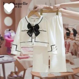 Clothing Sets Girls Clothes Spring Autumn Blouses Tops Pants Outfits For Children Set Sweet Kids 4 6 9 T2Pcs 231204