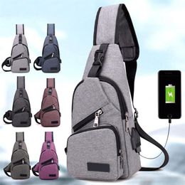 Fashion Men Shoulder Bag USB Charge Anti Theft Security Waterproof Travel Man Crossbody Messenger Casual Bag SER88229c