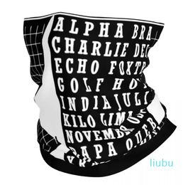 Scarves Alphabet Aeroplane Pilot Bandana Neck Cover Printed Phonetic Flying Aviation Mask Scarf Face Fishing Unisex Adult All Season