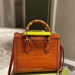 Shoulder Bag Bamboo Designer Handbags Totes Fashion Crossbody Bag Alligator Quilted Women Leather Handbag Shoppers Bags Purses 061238g