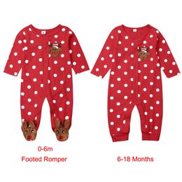 Brand name The Designer Christmas Baby Boy Romper Girl Clothes Printed Long Sleeve One-Piece Xmas Rompers Newborn Jumpsuit Infant Outfits Warmth