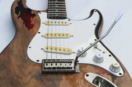 Classic 1961 Rory Gallagher Handmade Heavy Relic Distressed 3 Tone Sunburst Electric Guitar Tremolo Bridge Whammy Bay Vintage Tuners Chrome Hardware