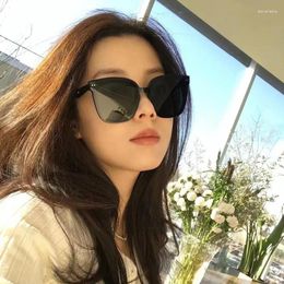 Sunglasses Large Frame Korean Version Of Advanced Sunscreen Black Gradual Colour Sunset Female