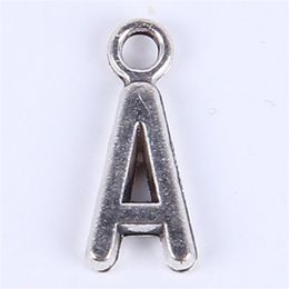 New fashion antique silver copper plated metal alloy selling A-Z Alphabet letter A charms floating 1000pcs lot #01x239g