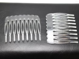 Hair Clips 50 Clear Plastic Smooth Side Combs Pin Magic Grip 46mm