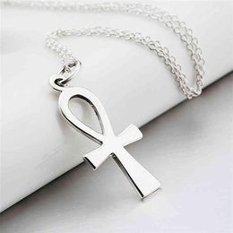 925 sterling silver placcato egiziano ankh croce collane con pendente gioielli di moda collana collare regali di natale per le donne Gnx8769288i