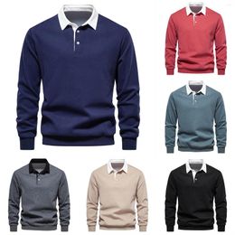 Men's Sweaters 2023 Long Sleeved Collar Sweater Casual Versatile Bottom Tall Men Shirts