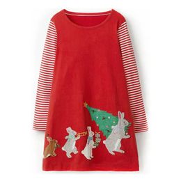 Girl s Dresses Jumping Meters Christmas Girls Bunny Carry Trees Selling Party Kids Costume Autumn Winter Toddler Frocks 231204
