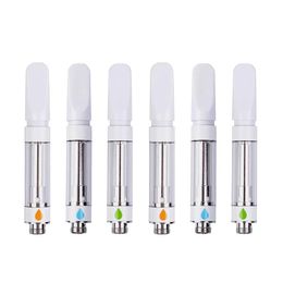 Pure One Cerâmica Atomizadores 0.8ml 1.0ml Tanque Vazio Pureone Vape Pen Cartuchos Dab Vaporizadores de Madeira Cerâmica Cabeça de Bobina Ponta de Gotejamento para 510 Thread