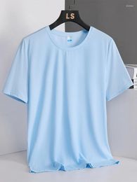 Men's T Shirts Oversized 8xl 7xl Ice Silk Meshtshirt For Men Summer Breathable Short Sleeve Tops Quick Dry T-shirt Trainer Running Tshirt