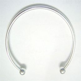 10pcs lot Silver Plated Bangle Bracelets For DIY Craft Murano Jewellery Gift 7 6inch C15299x