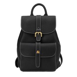 Casual backpack women new trend top layer cowhide Genuine leather female bag in school ins style278V