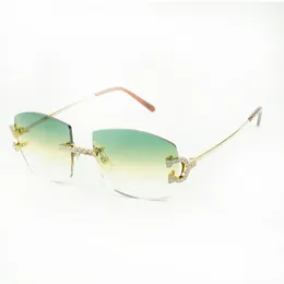 Brand new metal claw diamond sunglasses 4189706 with 60 mm large sun lenses for men and women