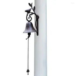 Garden Decorations Vintage Cast Iron Dinner Bell Entry Decor Wall Mounted Antique Lovely Birds Metal Door Farmhouse