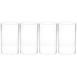 Candle Holders Shade Decorative Container Glass Craft Cup Exquisite Cover Transparent Small Candles
