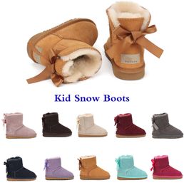 UG Brand Children Girls Boots Shoes Winter Toddler Boys Kids Snow Bowknot Boot Children's Plush Warm Shoe G