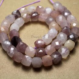 Loose Gemstones Meihan Natural 8 Mm Lavender Stone Faceted Cube Beads For Jewellery Making Design Gift DIY