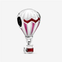 New Arrival Charms 925 Sterling Silver Red Air Balloon Travel Charm Fit Original European Charm Bracelet Fashion Jewelry Acces279x