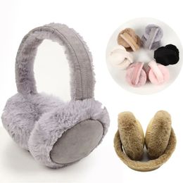 Ear Muffs Fashion Outdoor Women Men Warmer Fluffy EarMuffs Foldable Earflaps Soft Plush Earmuffs Winter Warm 231204