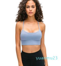 Fitness Yoga Bra for Women Push Up Solid Backless Running Gym Training Crop Tops Sports Workout Femme Padded Underwear Female