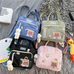 Korean Waterproof Nylon Small Backpack Women Fashion Mini Travel Backpacks Schoolbag for Tennager Girls Kawaii Shoulder Bags 21091203o