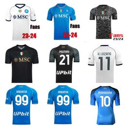 23 24 NAPOLI soccer jerseys Maglia Napoli 2023 2024 ZIELINSKI KVARATSKHELIA CAMPIONI D'ITALIA FOOTBALL SHIRT OSIMHEN LOZANO SSC Napoli Maillots de foot