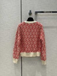 Women's Sweaters Designer Brand New Versatile Letter Jacquard Knitted Contrast Round Neck Tank Top Short Sleeve Cardigan for Women YKFF