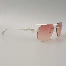 Rimless Retro Shades Trendy Vintage Women Clear Gafas De Sol Carter Glasses Frame Rave FestivalKajia New