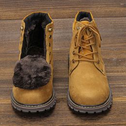 Boots 38-50 Genuine Leather Men Winter Natural Cowhide Warm Men'S #8988