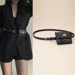 Chain Fanny Pack Women Leather Waist Bag Luxury Brand Chest Pack Mini Female Adjustable Belt Bags Fashion Ladies Shoulder Crossbody Bag