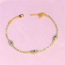 European and American Fashion Trend Golden Colour Anklet Demon Eyes Simple Personality Geometric Sexy Retro Gift262c