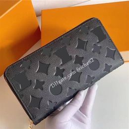 Women clutch Wallets designer wallet mens genuine leather long purse card holder business zippy checkered phone-bag Multiple inter265v