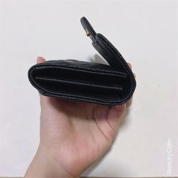 Classic Black Button flip money clips hand take Coin Purse card holder wallets for ladies favorite fashion items party gift225v