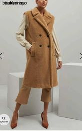 Alpaca Coat Maxmaras Wool Coat Same Material AB purchases MaxMara Intrend women's vest 8904123005-2SHAILA