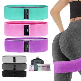 Yoga Stripes Fabric Resistance Hip Booty Bands Glute Thigh Elastic Workout Squat Circle Stretch Fitness Strips Loops Gym Equipment 231204