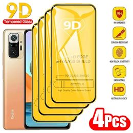 10PC Cell Phone Screen Protectors 2-4 of 9D tempered glass suitable for Redmi Note 11 10 Pro 10C 12C 11S 10S 9S 9A 9C 8T screen protector 231205