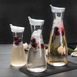 Water Bottles Transparent Bottle Juice Food Grade Plastic Ice Tea Jug With Lid Pitcher Drinkware NJ71214 231205