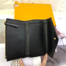 10 Colour Brand Designers women Wallet Purse Original High Quality Fashion man Short Victorine Wallets Classic Zipper Pocket Pallas216W