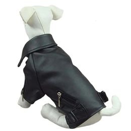 Dog Apparel Leather Dog Coat Jacket Winter Dog Clothes Outfit Garment Warm Pet Costume Puppy Yorkie Poodle Bichon Schnauzer Pug Clothing 231205