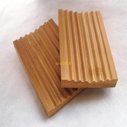 Natural Bamboo Soap Dish Soap Tray Holder Storage Soap Rack Plate Box Container for Bath Shower Plate Bathroom303S