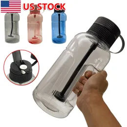 9inch Portable 1000ml Handheld Hookah bottle Water Pipe Plastic Bong Outdoor Random-Ship