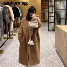 Alpaca Coat Maxmaras Wool Coat Same Material MaxMara/MaxMara Autumn/Winter Classic Mid length