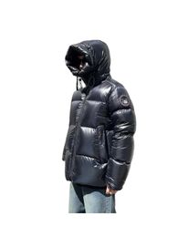 Canada Wind Outdoor Polar Goose warm super thick men and women with the same high-end down jacket short hooded bread puff jacket