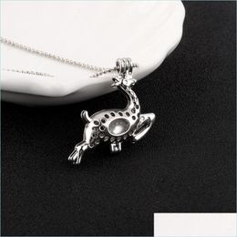 Pendant Necklaces Cage Necklace Love Wish Without Pearl Charms Hollow Locket Drop Delivery Jewellery Pendants Dh7Ld